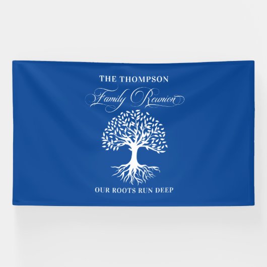 Family reunion tree backdrop banner 横断幕 (横)