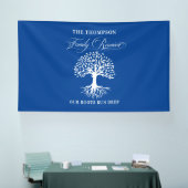 Family reunion tree backdrop banner 横断幕 (トレードショー)