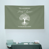Family reunion tree backdrop banner 横断幕 (トレードショー)