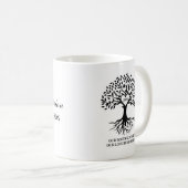 Family reunion tree black and white mug コーヒーマグカップ (正面右)