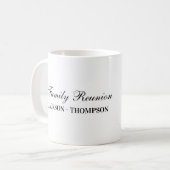 Family reunion tree black and white mug コーヒーマグカップ (正面左)