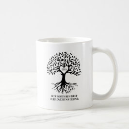 Family reunion tree black and white mug コーヒーマグカップ
