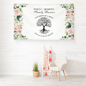 Family Reunion Tree Floral backdrop banner 横断幕 (インサイチュ)