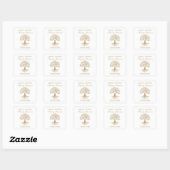 Family reunion tree white スクエアシール (シート)
