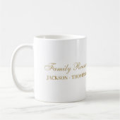 Family reunion tree white and gold mug コーヒーマグカップ (左)