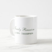 Family reunion tree white and green mug コーヒーマグカップ (正面左)