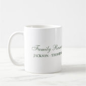 Family reunion tree white and green mug コーヒーマグカップ (左)