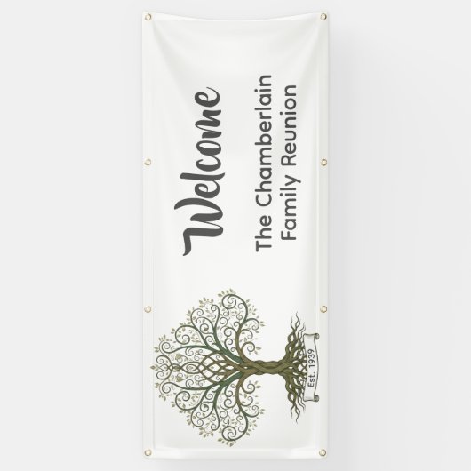 Family Reunion Welcome Banner 横断幕 (縦)
