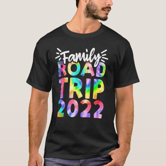 Family Road Trip 2022 Tie Dye For Matching Family Tシャツ (正面)