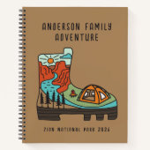 Family Road Trip Travel Journal, RV Camping ノートブック (正面)
