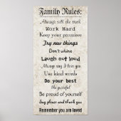 Family Rules Poster ポスター (正面)