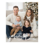 Family Script Photo Heart Name Custom フォトプリント (正面)