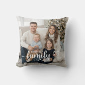 Family Script Photo Heart Name Custom Color クッション (正面)