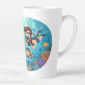 Family Scuba Diving Adventure カフェラテマグ (右)