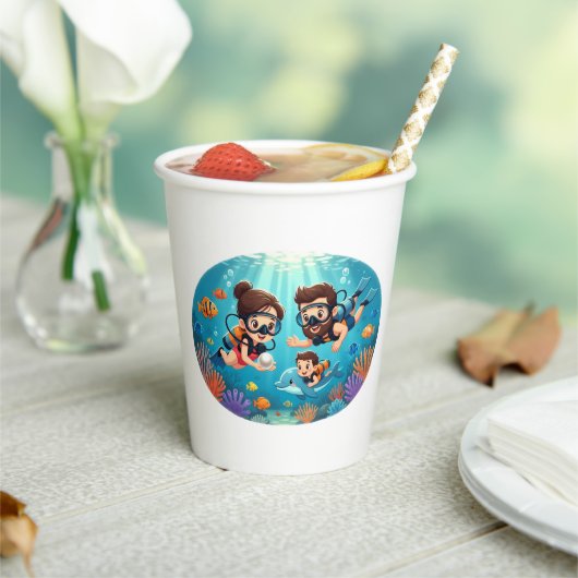 Family Scuba Diving Adventure 紙コップ (インサイチュ)