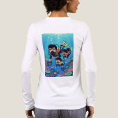 Family Scuba Diving Fun トライブレンドＴシャツ (背面)