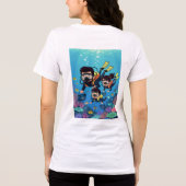 Family Scuba Diving Fun トライブレンドTシャツ (裏面)