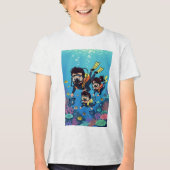 Family Scuba Diving Fun トライブレンドＴシャツ (正面)