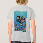 Family Scuba Diving Fun トライブレンドＴシャツ (裏面)