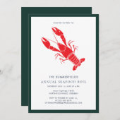 Family Seafood Boil Crawfish Cookout 招待状 (正面/裏面)