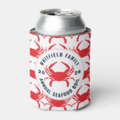 Family Seafood Boil Personalized Crab Cookout 缶クーラー (缶正面)