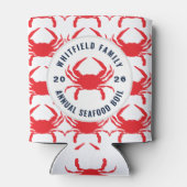 Family Seafood Boil Personalized Crab Cookout 缶クーラー (裏面)
