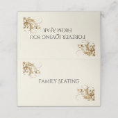 Family Seating Flourish Memorial Funeral  プレイスカード (外部開封)