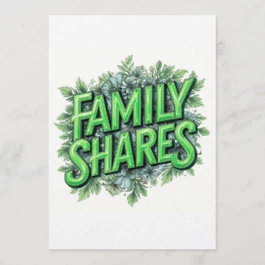 Family Shares 招待状 (正面)
