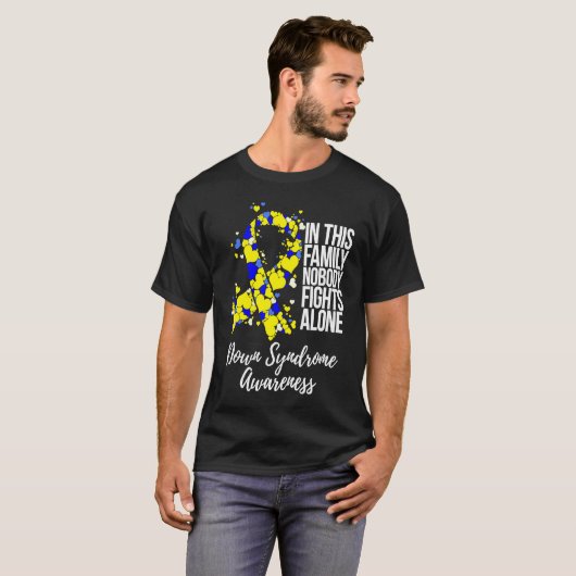 Family Support Down Syndrome Awareness Tシャツ (正面フル)