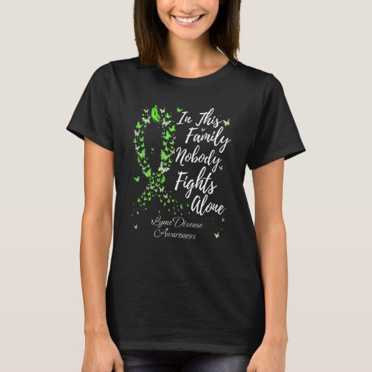 Family Support Lyme Disease Awareness Tシャツ (正面)