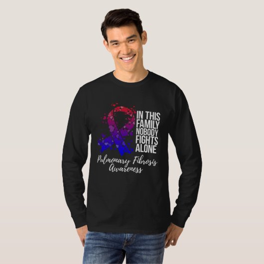 Family Support Pulmonary Fibrosis Awareness Tシャツ (正面フル)