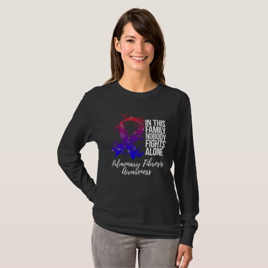 Family Support Pulmonary Fibrosis Awareness Tシャツ (正面フル)