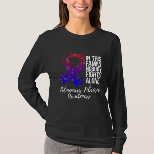 Family Support Pulmonary Fibrosis Awareness Tシャツ (正面)