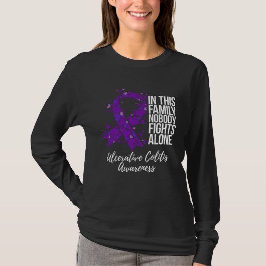 Family Support Ulcerative Colitis Awareness Tシャツ (正面)