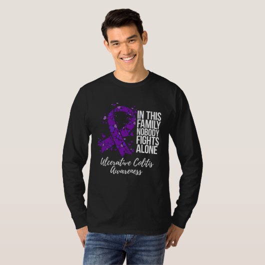 Family Support Ulcerative Colitis Awareness Tシャツ (正面フル)