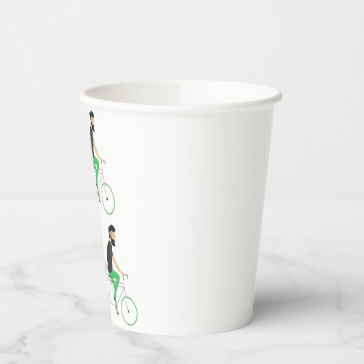 Family Tandem Bicycle Cycling 紙コップ (左)