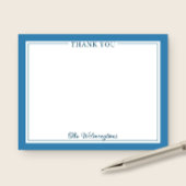 Family Thank You Patina Blue Modern Stationery ノートカード