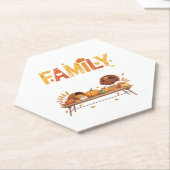 Family Thanksgiving 2025 Thankful For My Tribe Ess ペーパーコースター (アングル)