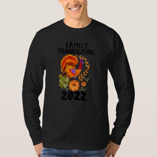 Family Thanksgiving Day 2022 Matching Thankful Aut Tシャツ (正面)