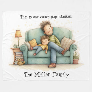 Family "This Is Our Couch Nap Blanket" Throw フリースブランケット