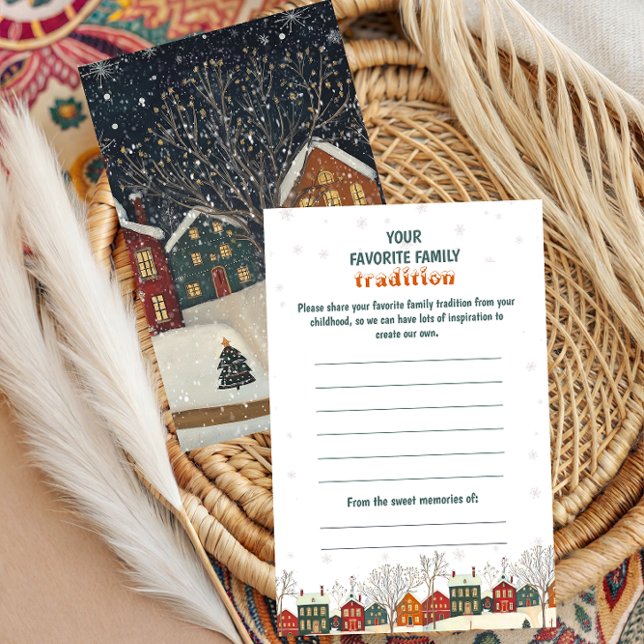 Family Tradition Advice Card Winter Baby Shower (クリエイターアップロード済み)