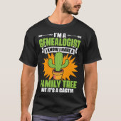 Family Tree Cactus Ancestry Historian Genealogy Ge Tシャツ (正面)
