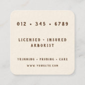 Family Tree Landscaping  スクエア名刺 (裏面)