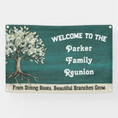 Family Tree Reunion Rustic Welcome 横断幕 (横)