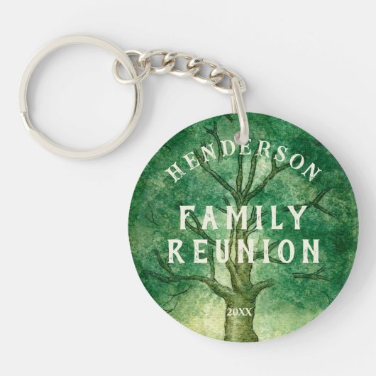 Family Tree Rustic Family Reunion キーホルダー (正面)