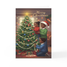 Family Tree Trimming – Merry Christmas Kids Card