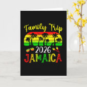Family Trip Jamaica 2026 Summer Vacation Beach Mat カード (黄色い花)