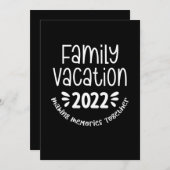 Family Vacation 2022 Making Memories Together 招待状 (正面/裏面)