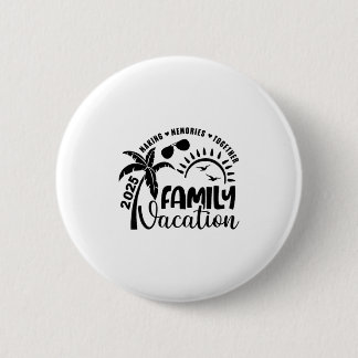 Family Vacation 2025 Beach Matching Family Summer  缶バッジ