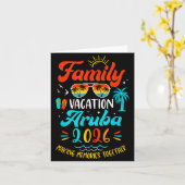 Family Vacation 2026 Aruba Matching Summer Vacatio カード (黄色い花)